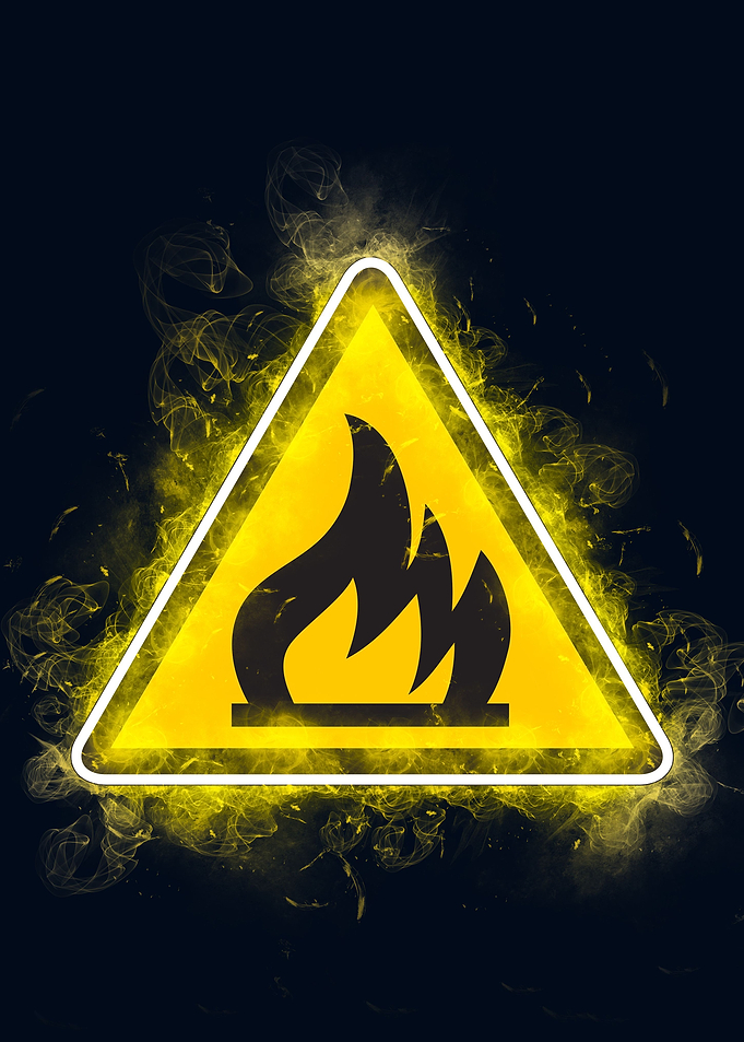 fire danger symbol smoky