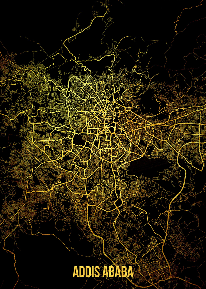 Addis Ababa gold map
