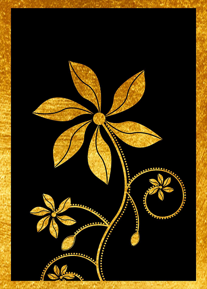 Geometric golden rose