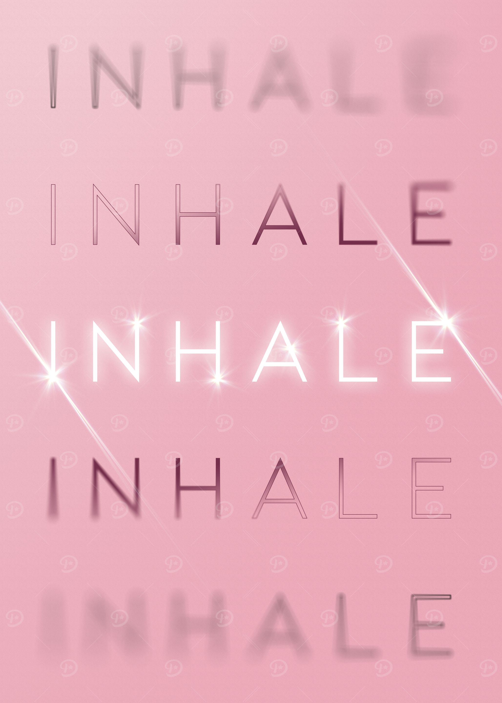 Inhale Motivational Pink