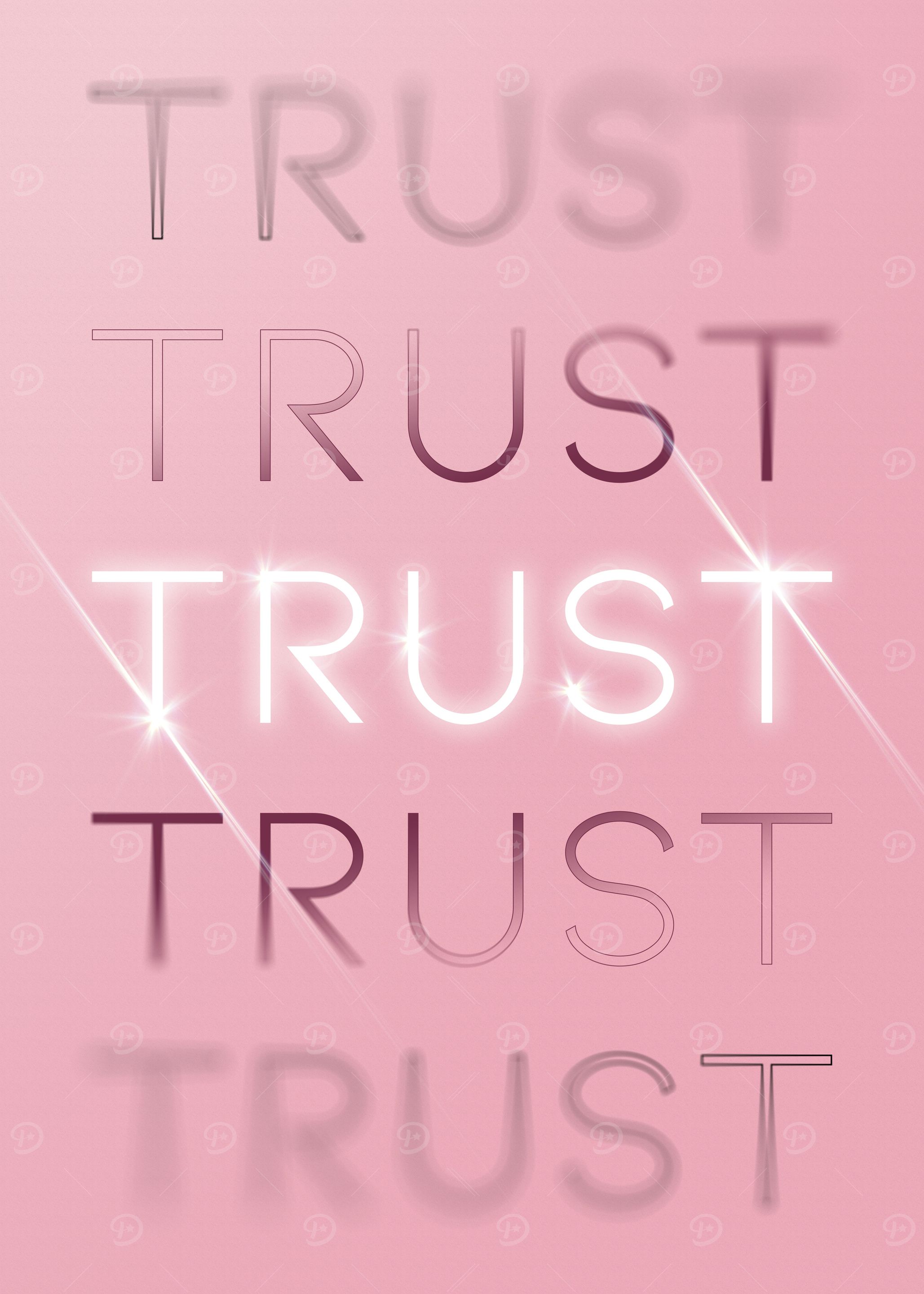 Trust Motivational in Pink