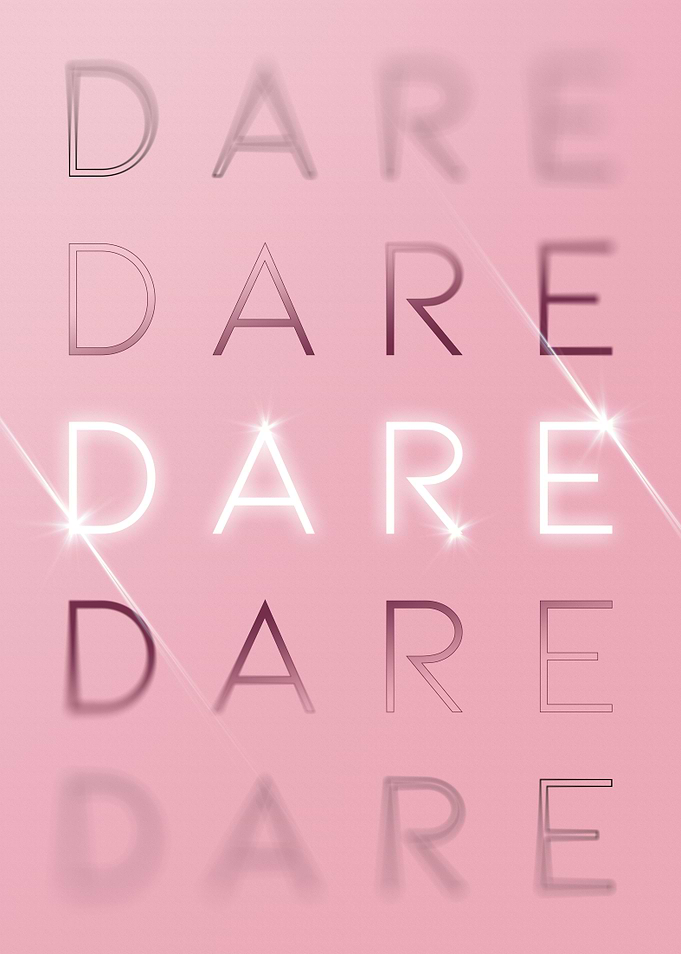 Dare Motivational in Pink