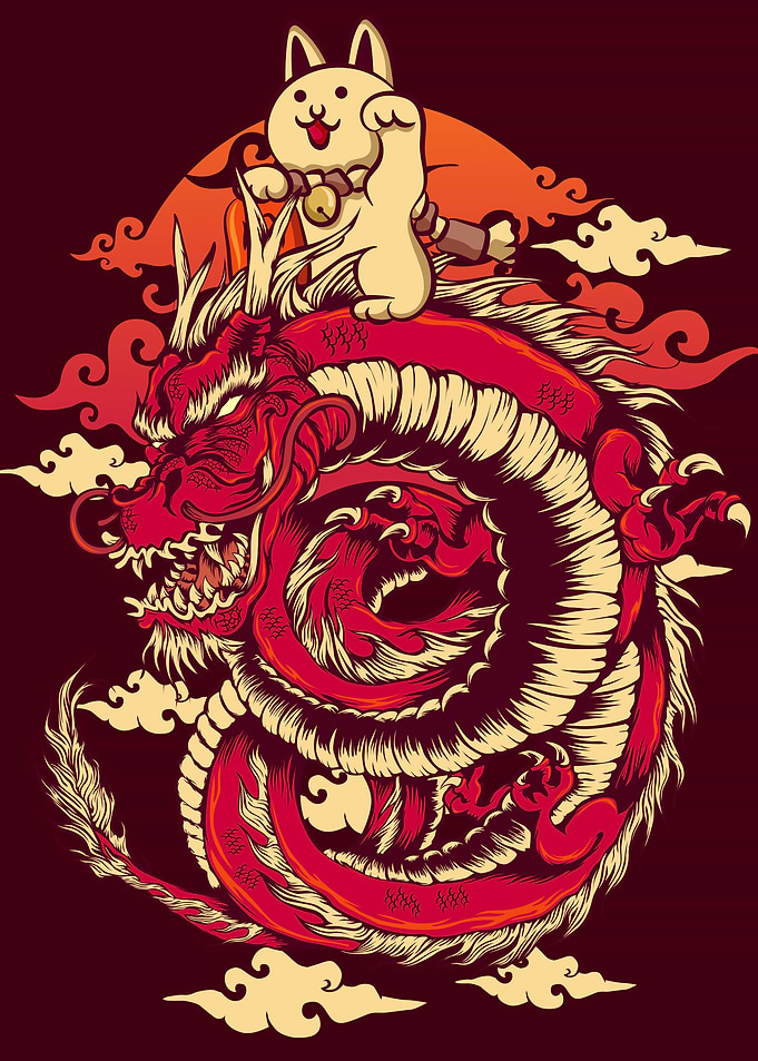Japanese Dragon Maneki