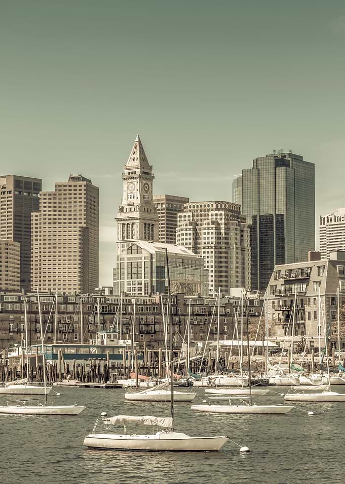 Vintage BOSTON Skyline