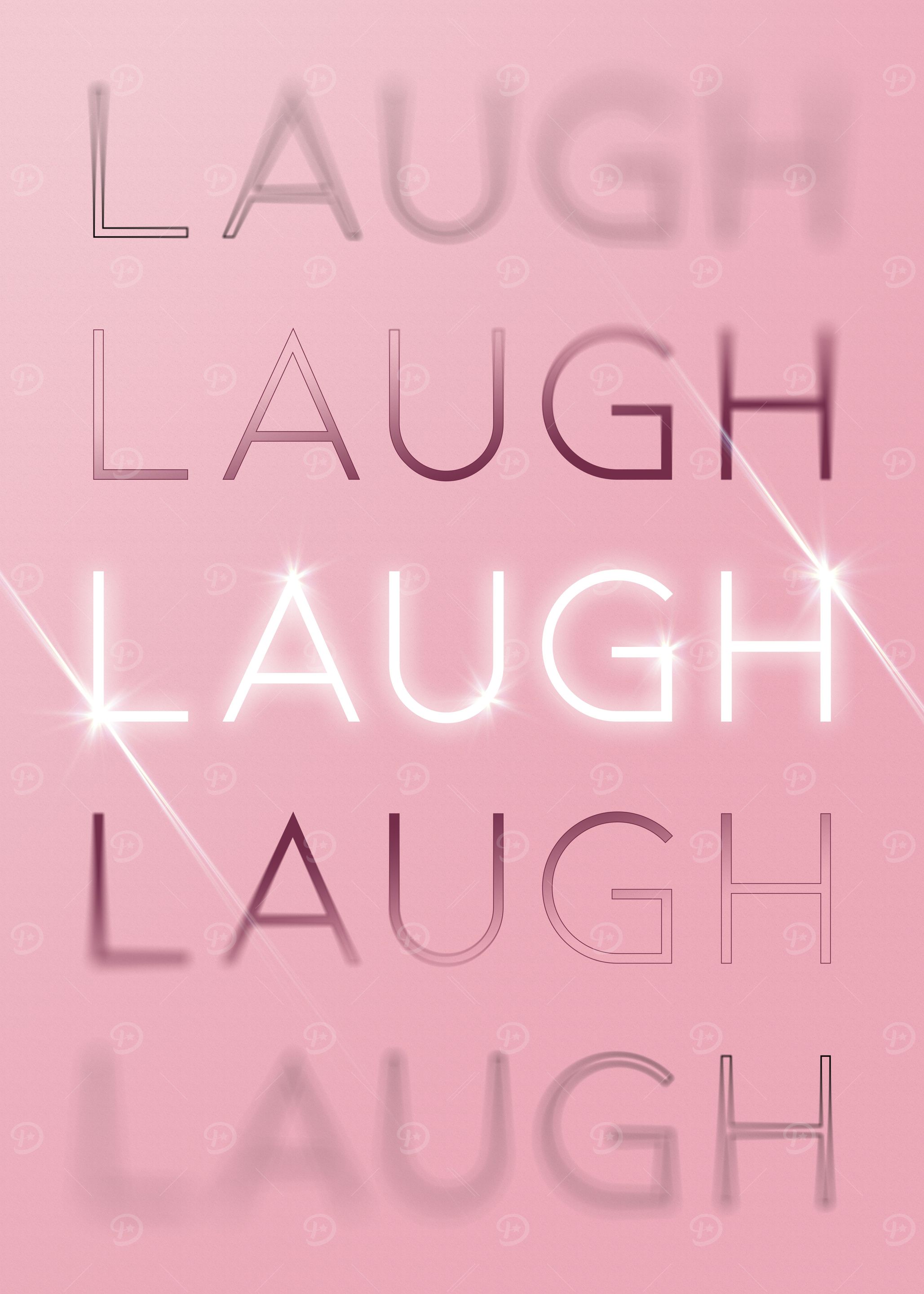 Laugh Motivational in Pink