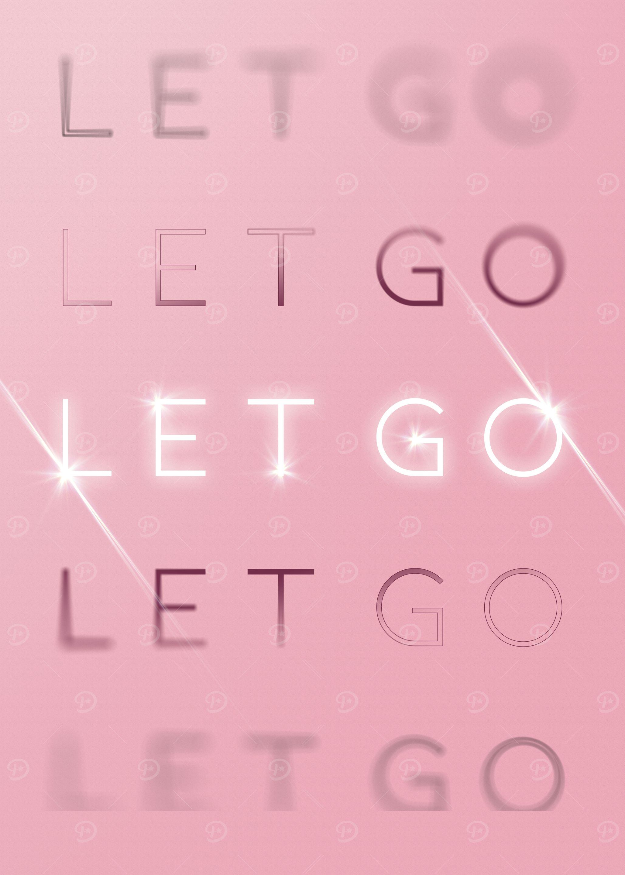 Let Go Motivational Pink