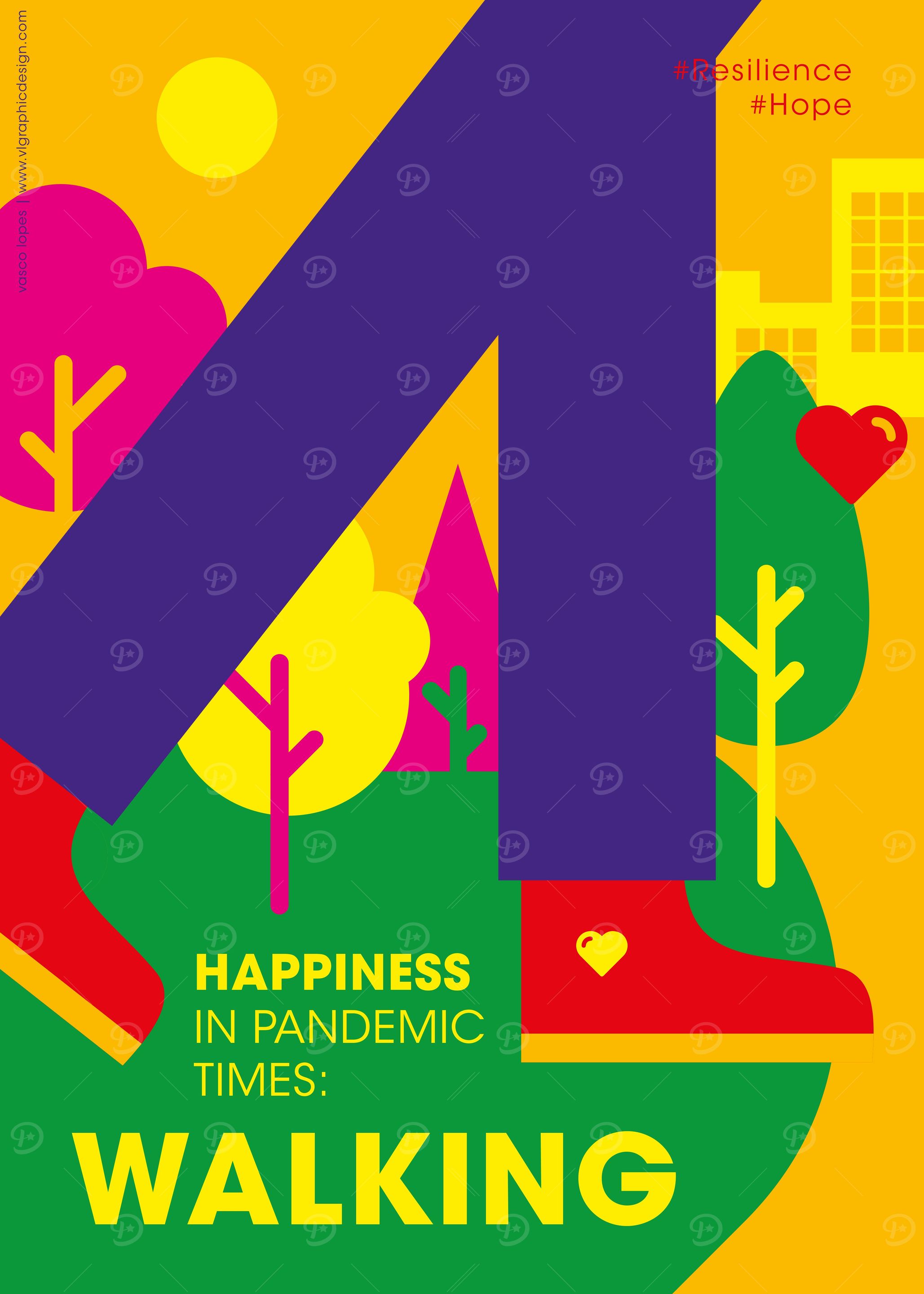 Happiness walking