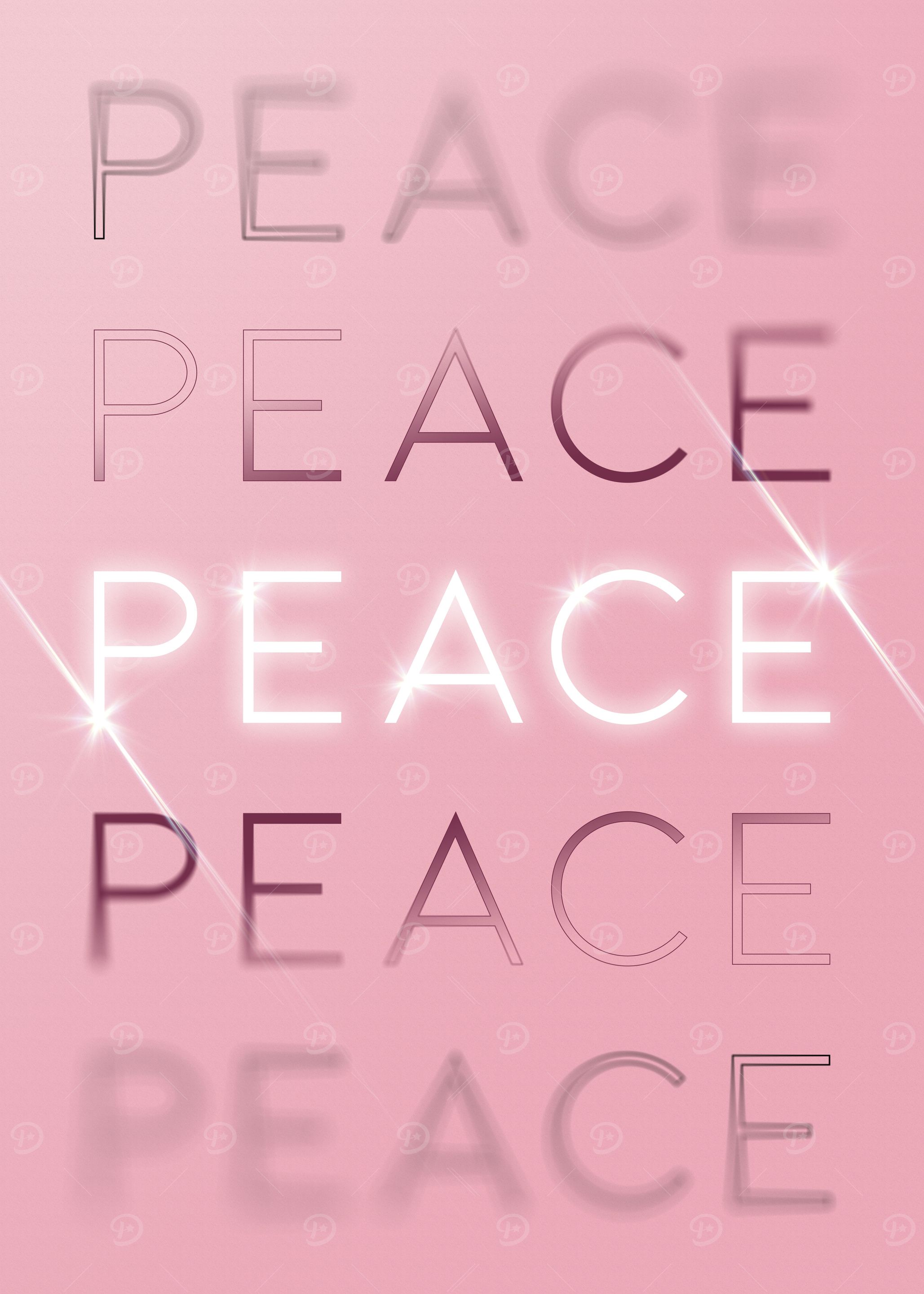 Peace Motivational in Pink