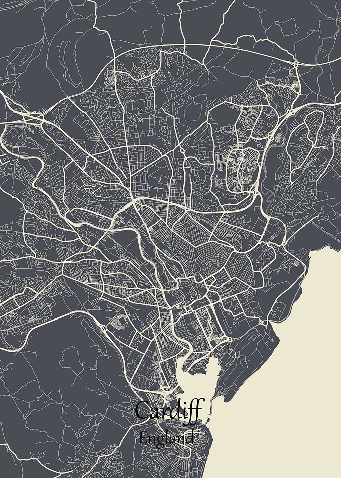 Cardiff City Map England