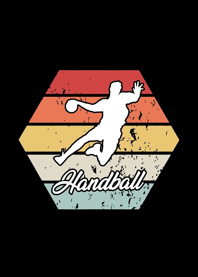 Retro Handballer Handball