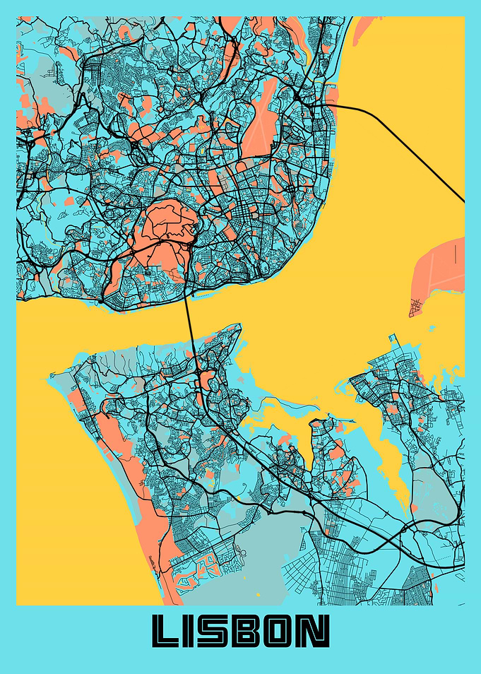 Lisbon Gloria City Map