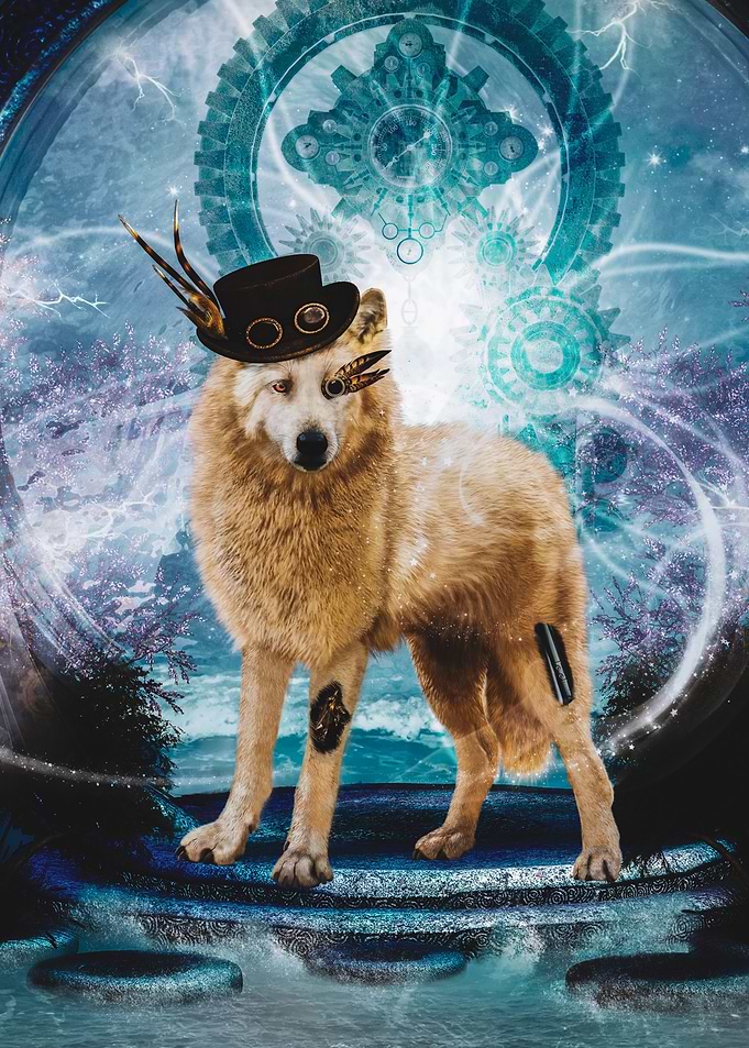 Steampunk wolf