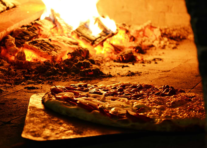 Wood fired pizza
