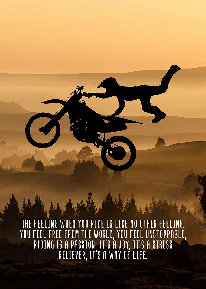 Dirt Bike Rider Wall Decor