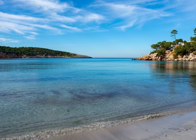 The coast on a blue day