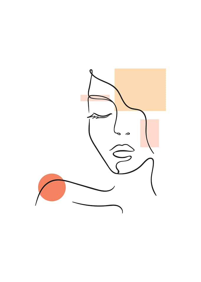 Female Line Art Face