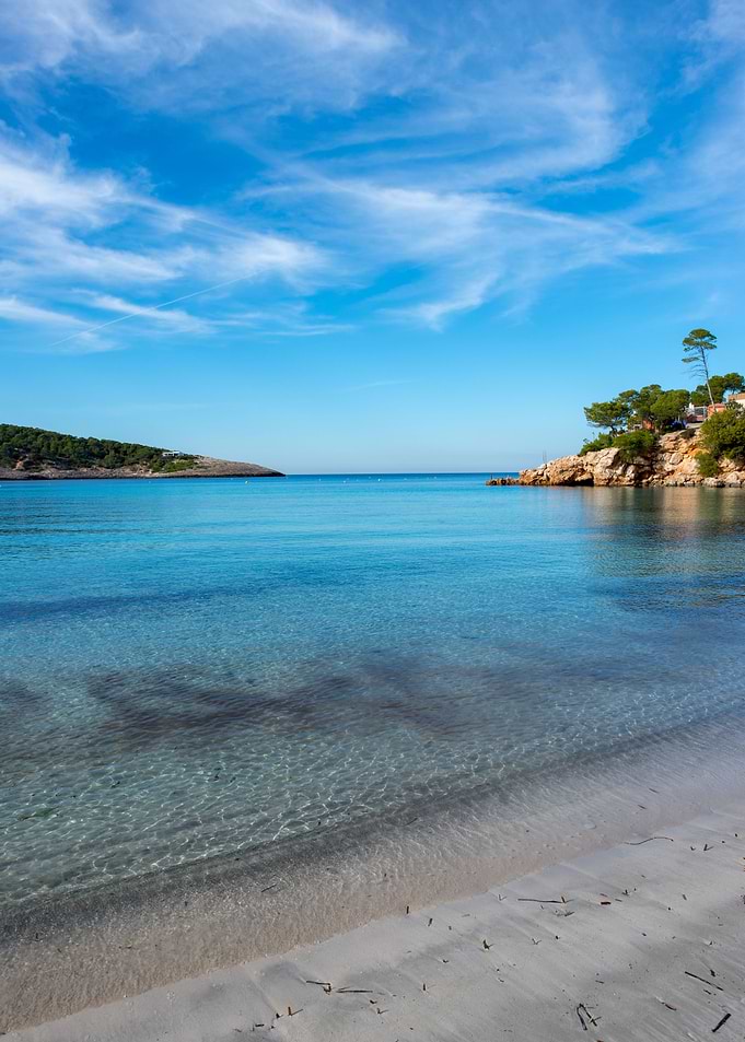 The coast on a blue day