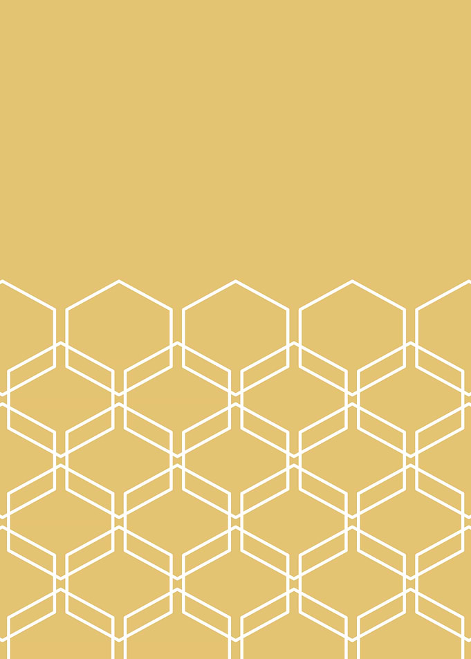 Yellow hexagon art