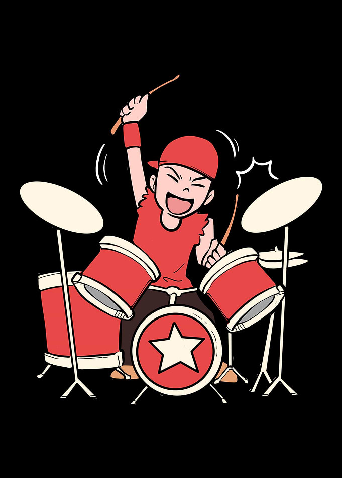 Boy Drummer Drummer or Mus