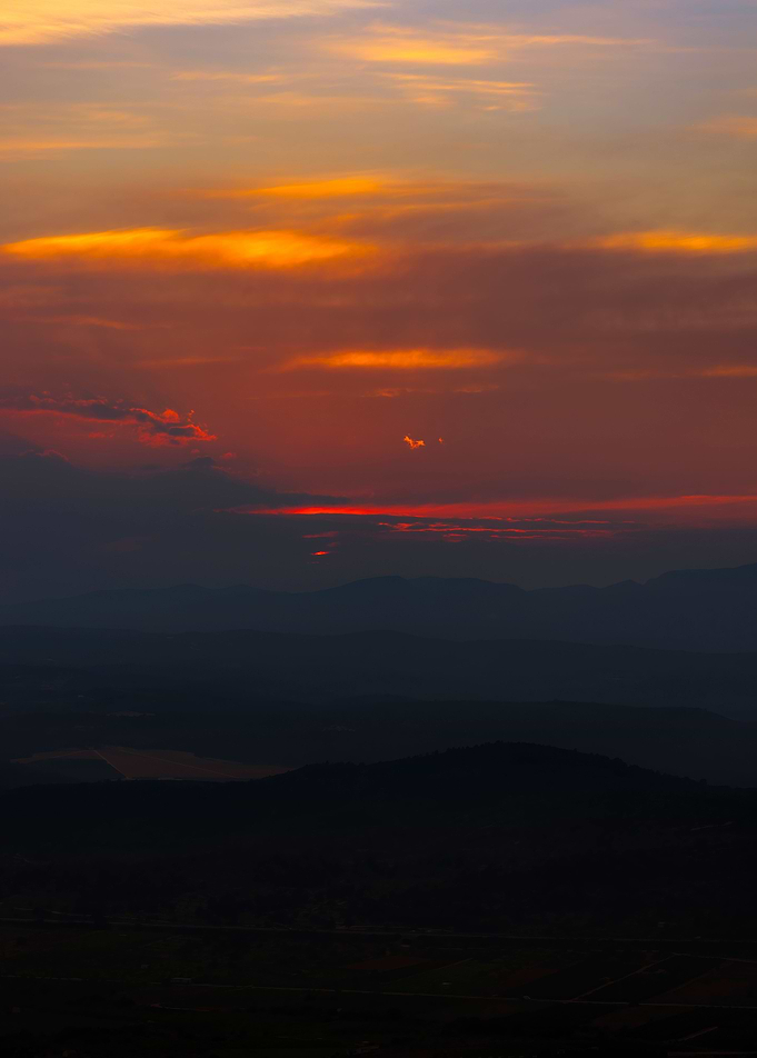 Sunset with silhouettes