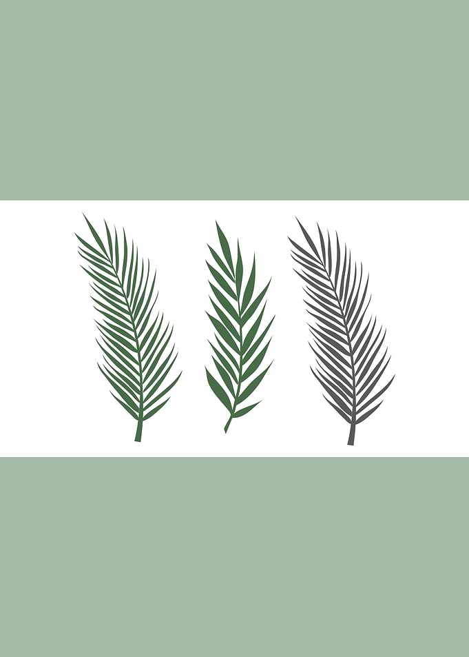 Leaves trio in green