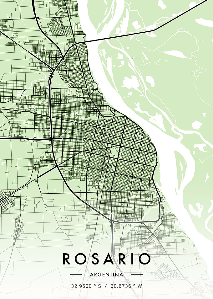 Rosario City Map Green