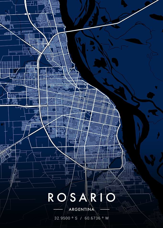 Rosario City Map Blueprint