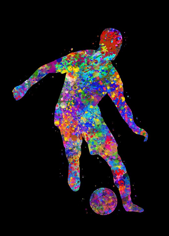 Soccer Player Watercolor