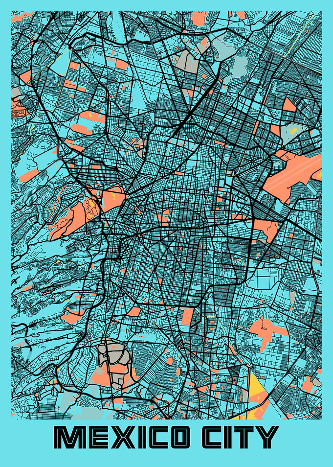 Mexico City Gloria Map
