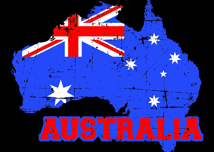 Australia map flag