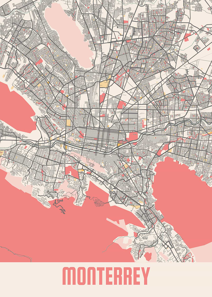 Monterrey Chalk City Map