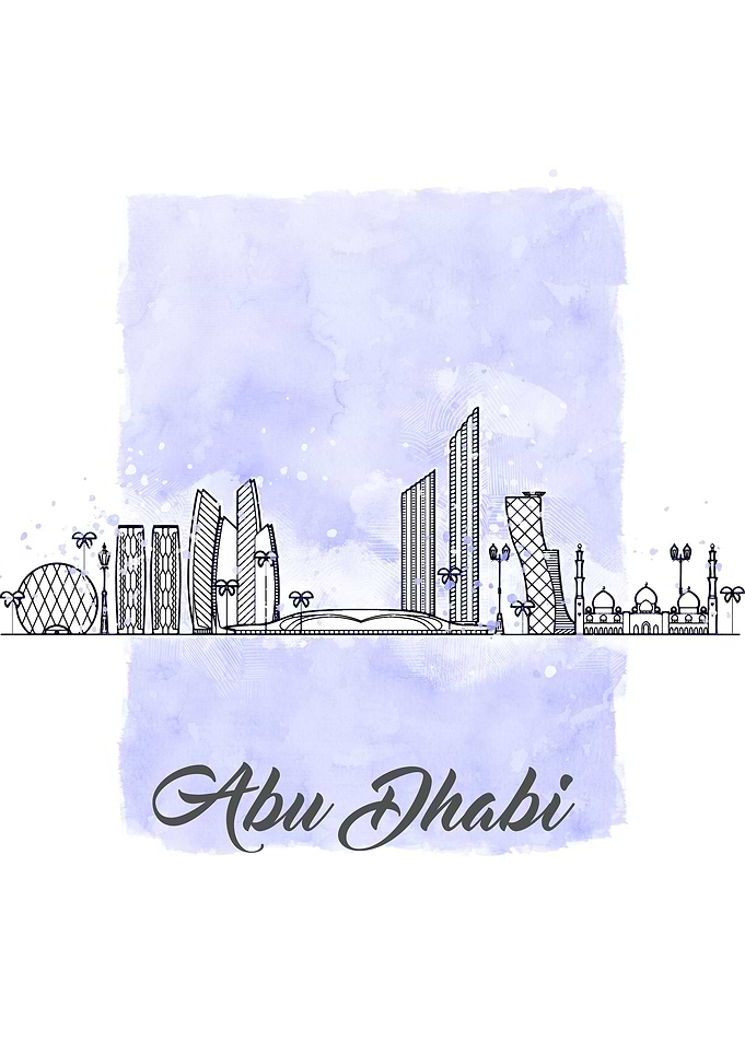 abu dhabi watercolor