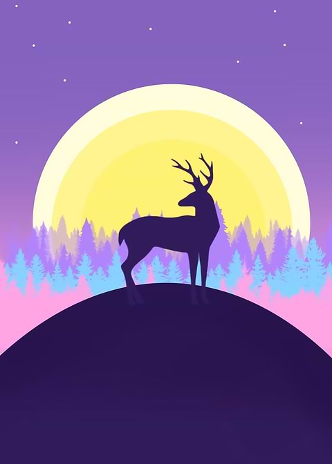 Deer silhouette