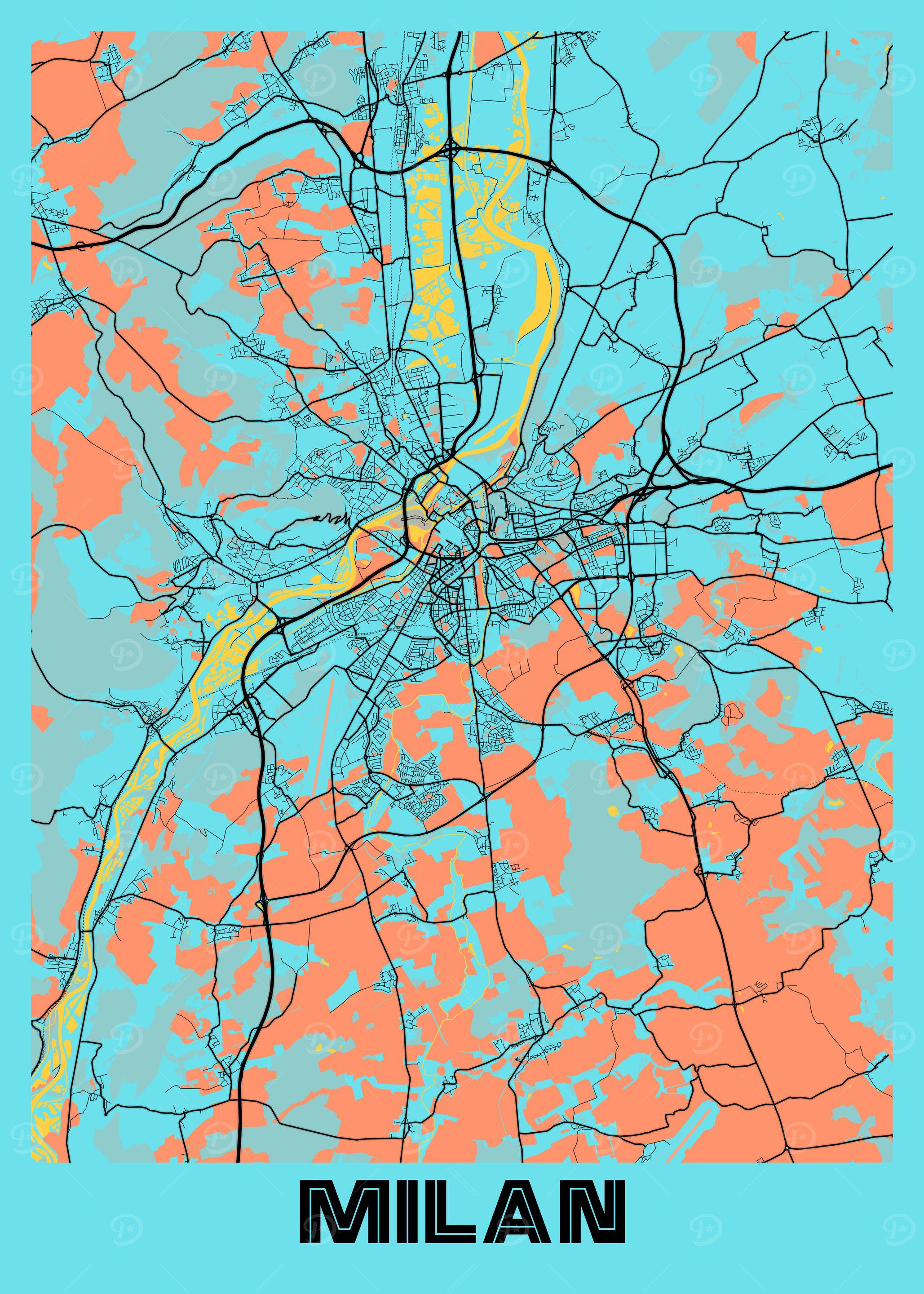 Milan Gloria City Map