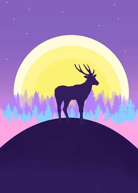 Deer silhouette
