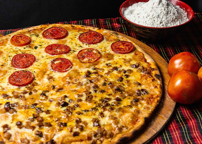 Half and half pizza