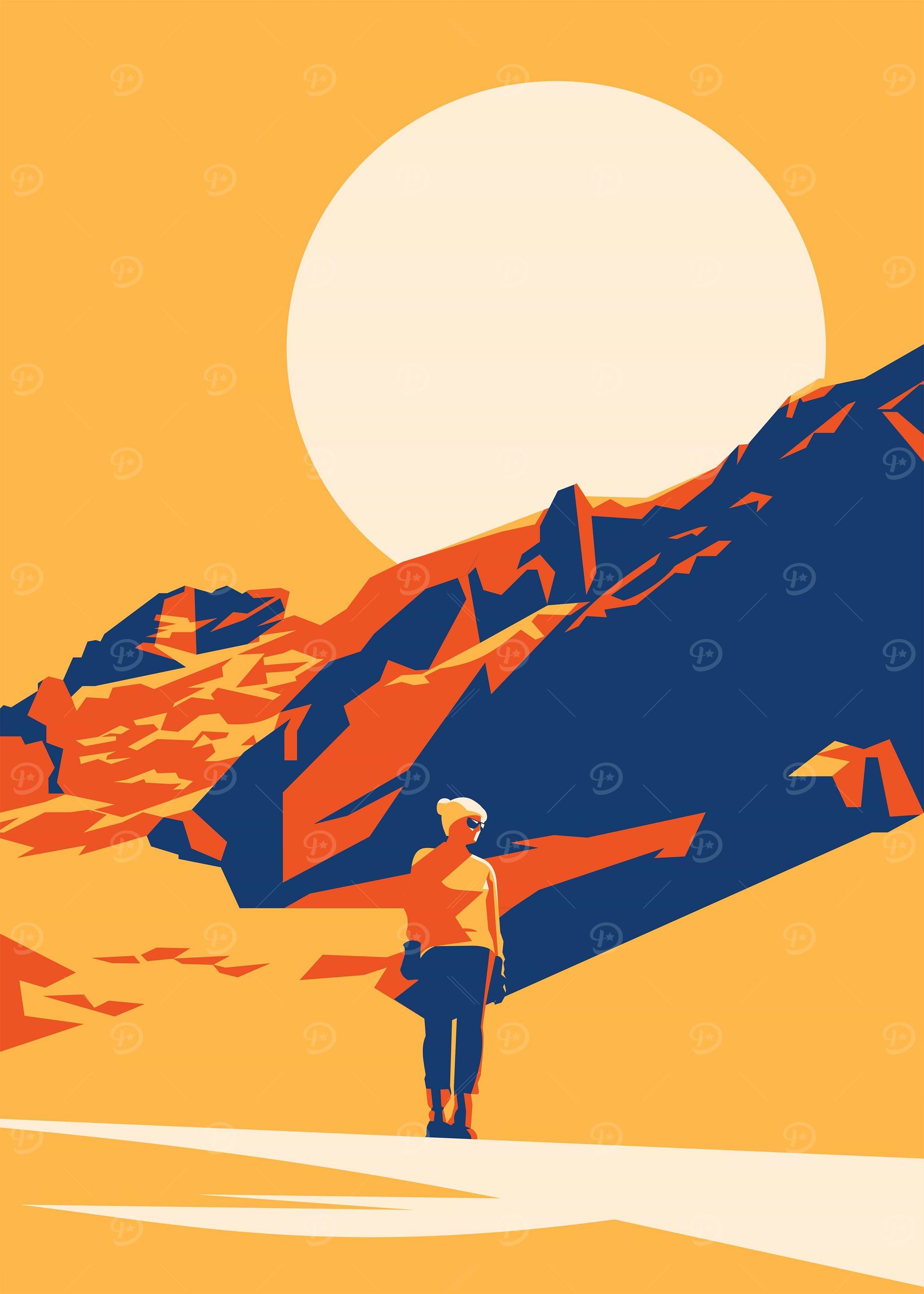 Mountain sunset