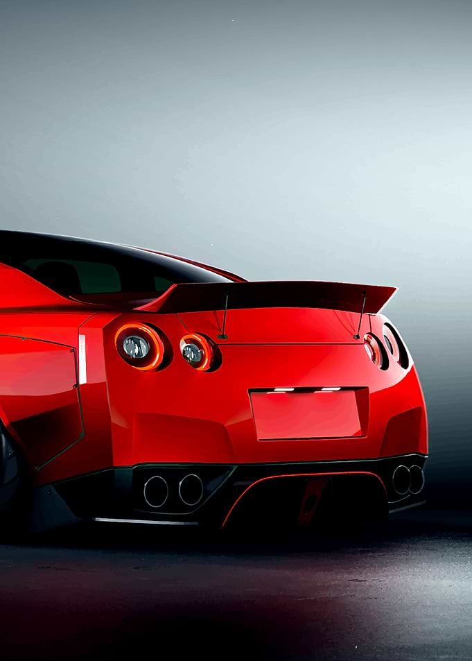 Red Nissan GTR