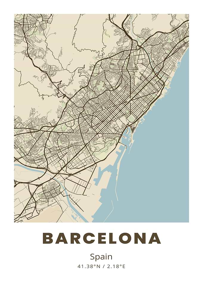 Barcelona City Map