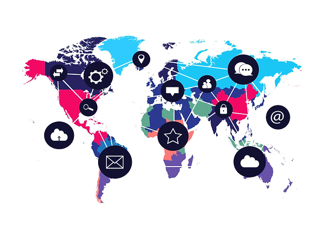 World map Info graphic co