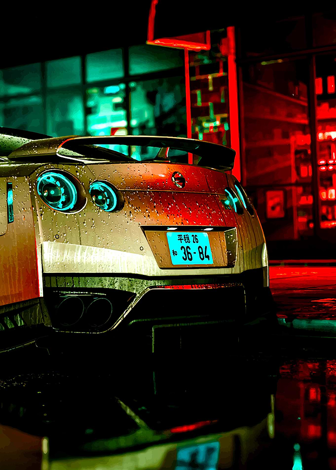 Silver Nissan GTR