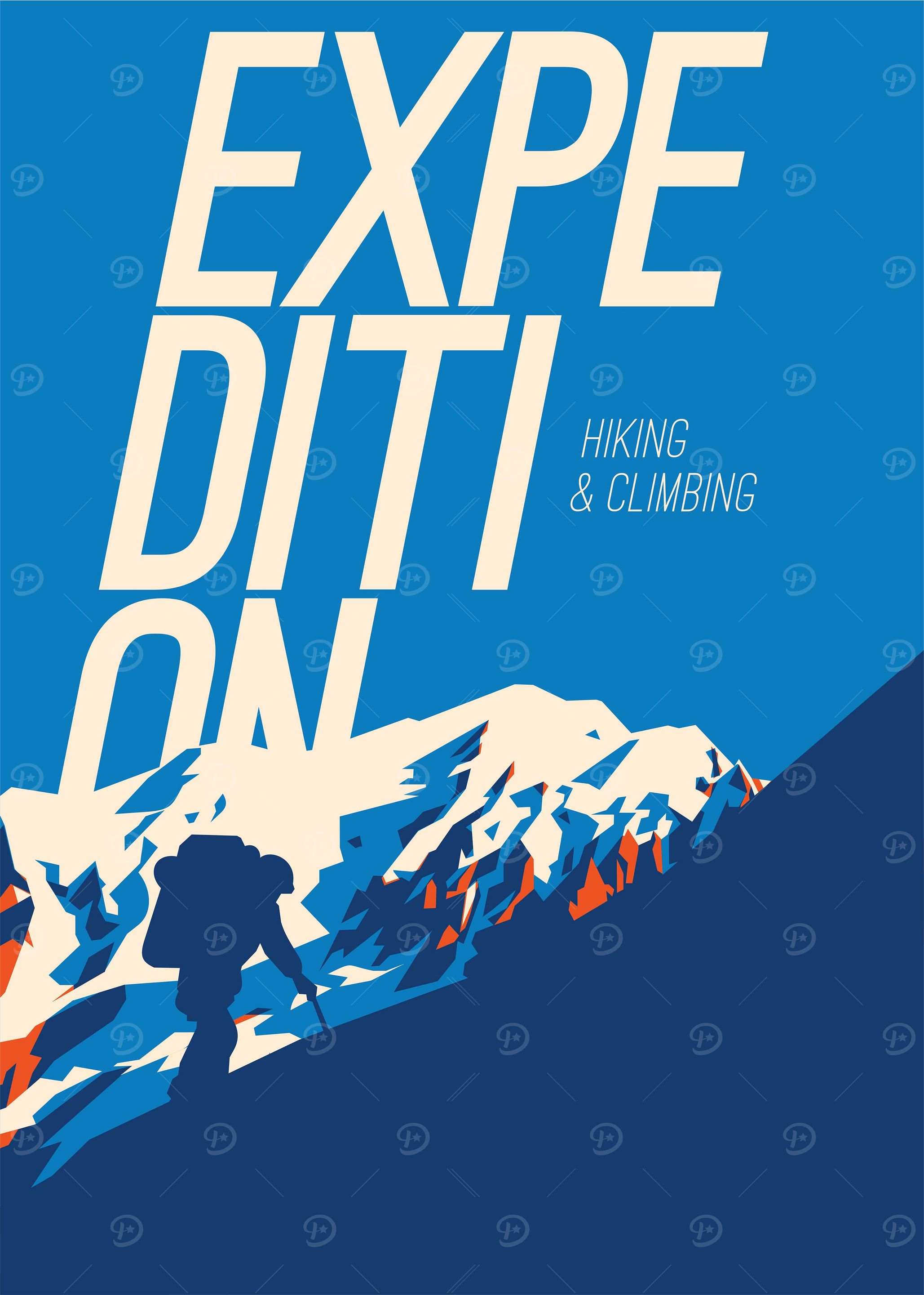 climbing and hiking poster