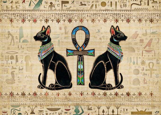 Egyptian Cats ankh cross