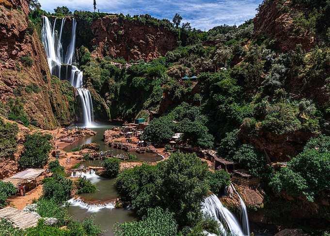 Ouzoud falls landscape