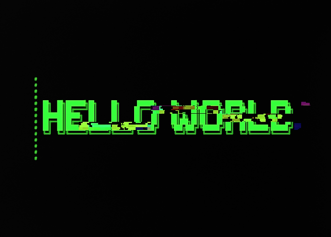 ASCII art message hello wo