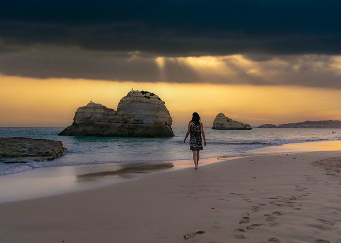 Beach at sunset