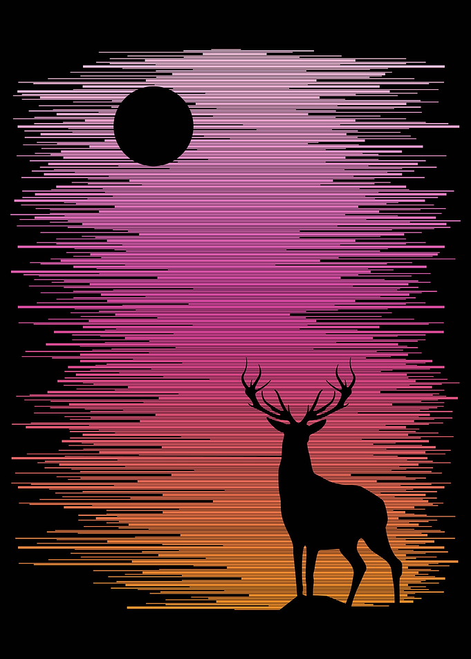 The Deer Sunset