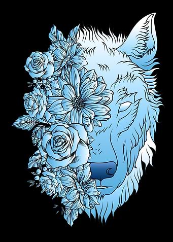 Flower Wolf Lover Ghost