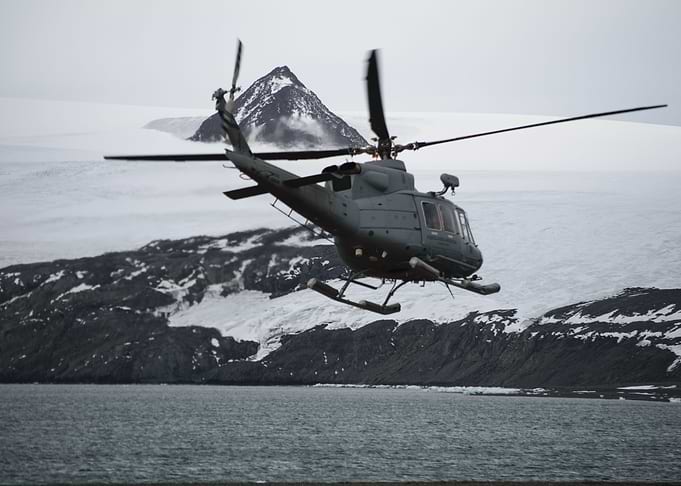 South pole flight