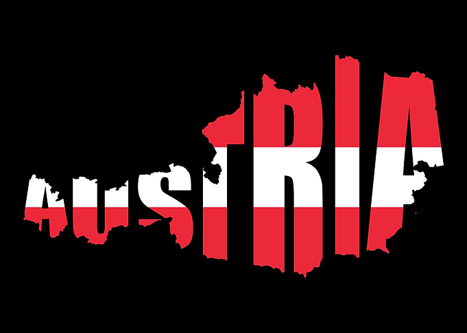 Austria map flag